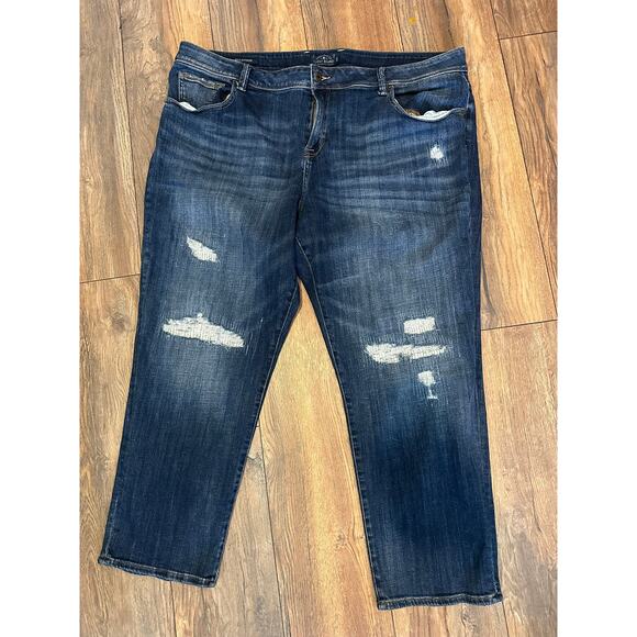 LUCKY BRAND Reece Boyfriend Distressed  Straight leg Jeans Womans Plus‎ 22W - Picture 1 of 8